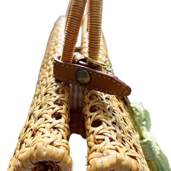 Serpui Suzy Wicker Tassel Tote Bag - Picture 9 of 14